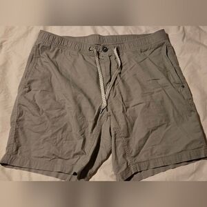 Men's Olive Green Athletic Drawstring Shorts